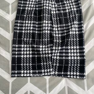 Black and White Plaid Skirt
